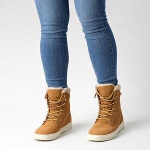 Timberland Women’s Fur-Lined Leather Boots – Size 10 (Original Box)